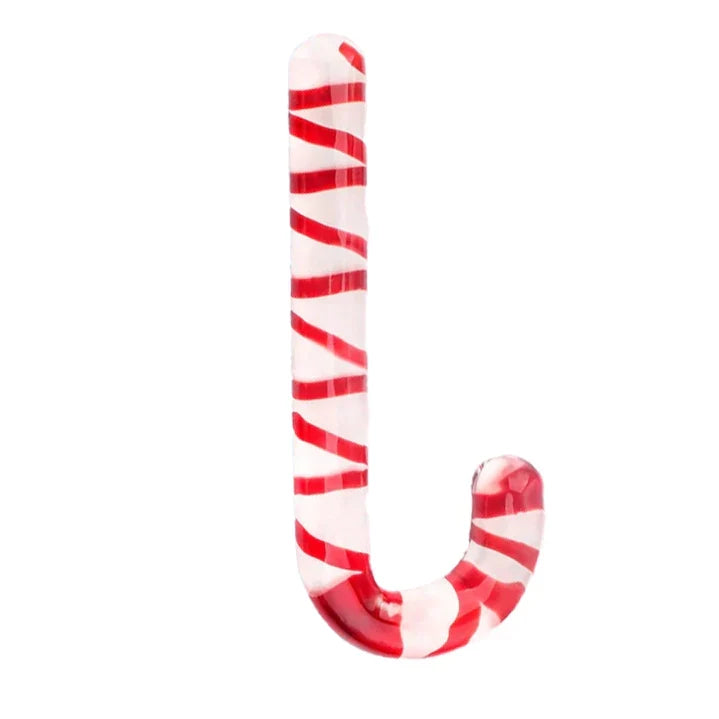 Glazen Dildo Candy Cane Kerst Anaal
