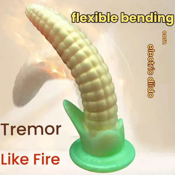Vibrerende Silicone Dildo 18.5 cm Met Maïstextuur