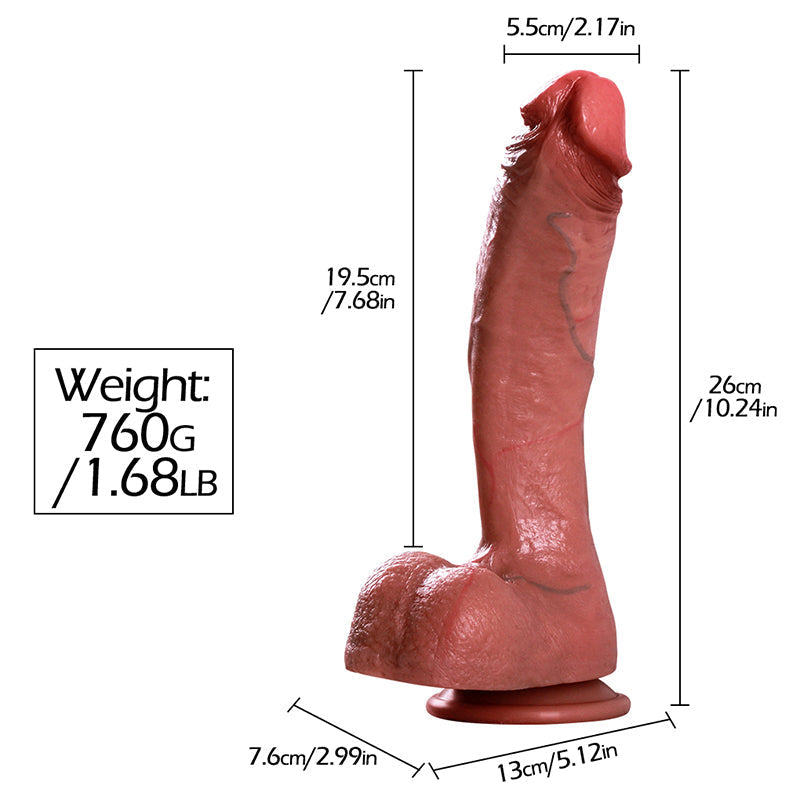 Realistische Dildo met Ballen 5 cm Diameter