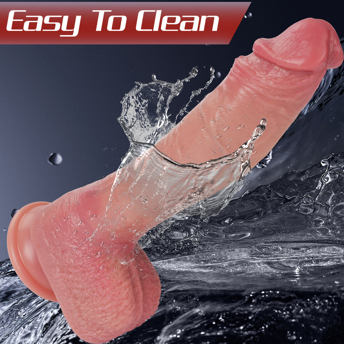 25cm Grote Siliconen Stotende Dildo Verwarmd