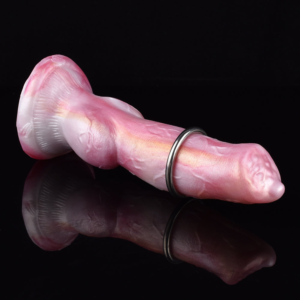 Roze Bulldog Dildo Opblaasbaar 22 cm