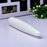 Charger l&#39;image dans la galerie, Witte Jade Rechte Kristallen Dildo