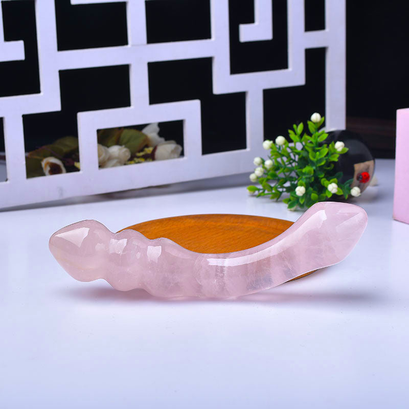 Roze Aventurijn Anaal Dildo Glad Natuursteen