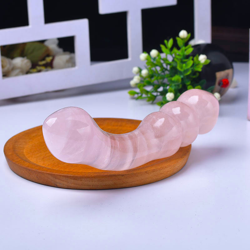 Roze Aventurijn Anaal Dildo Glad Natuursteen