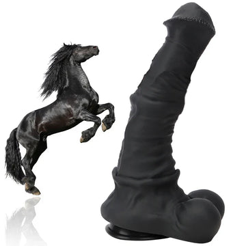 Grote Black Horse Dildo XXL Formaat 34cm
