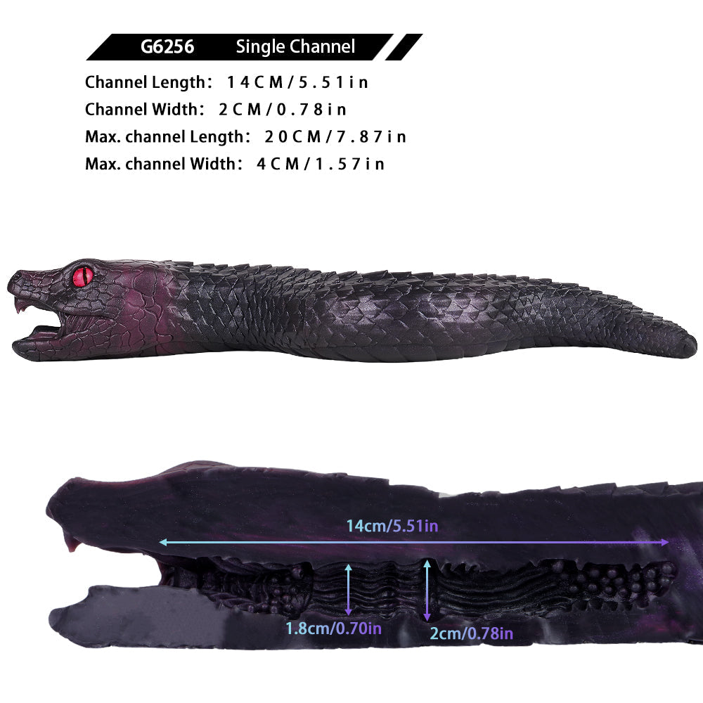 42 cm Zwarte Rode Slangen Silicone Fleshlight