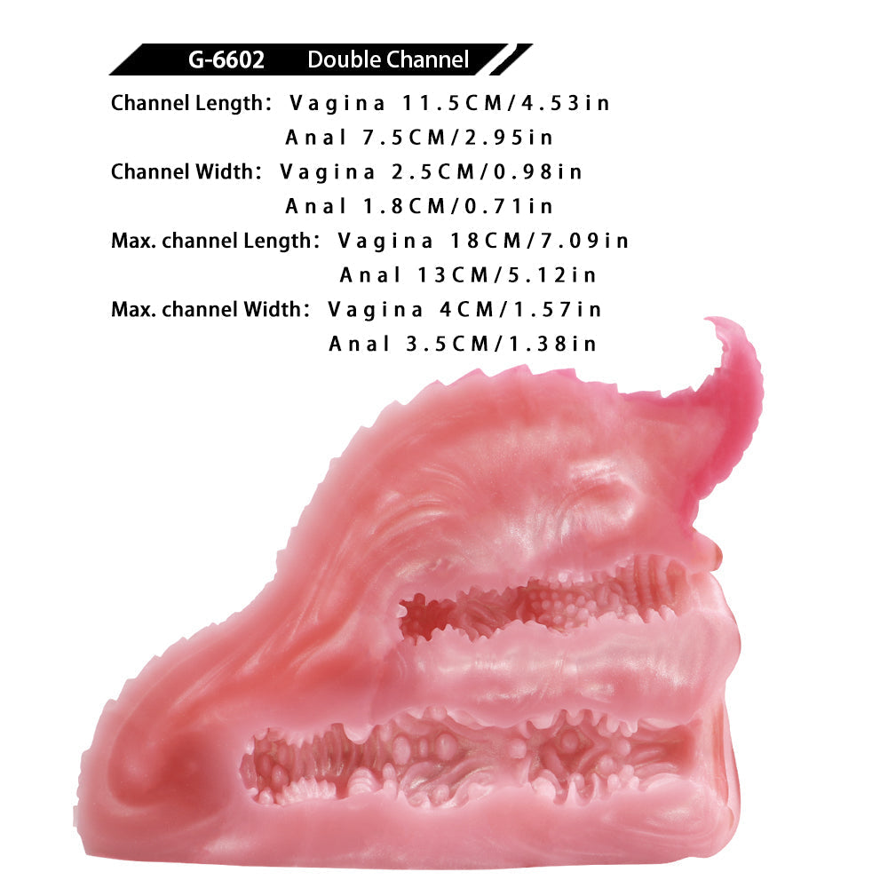 Roze Fantasiebeest Pocket Pussy Met Dubbele Ingang