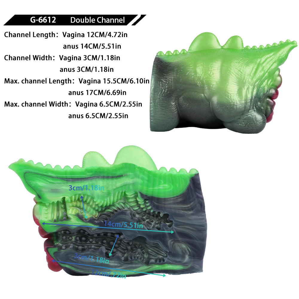Fantasy Creature Pocket Pussy Green Dual Channel
