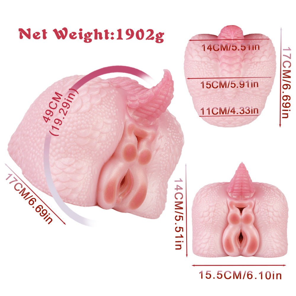 Roze Fantasiebeest Pocket Pussy Met Dubbele Ingang