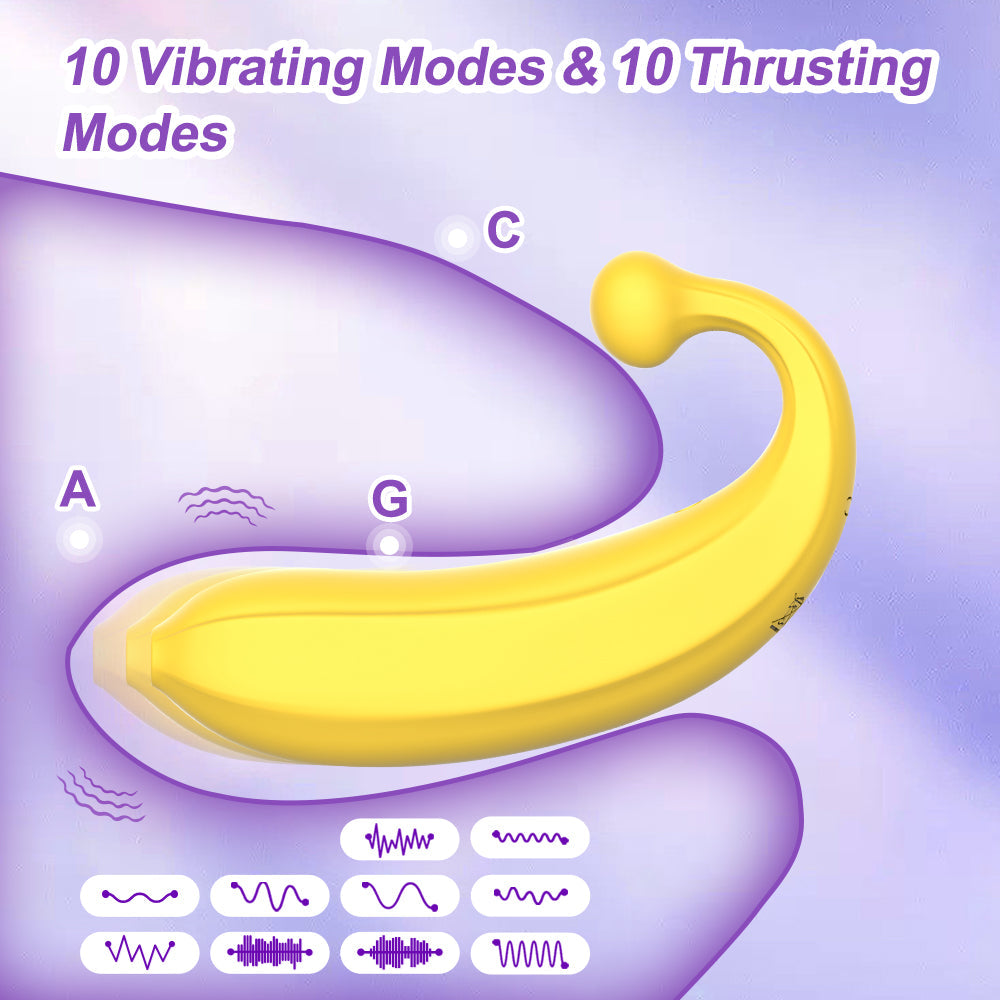 Mini Banana Vibrator With Remote Control