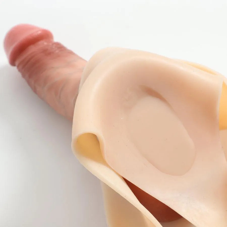 20.3cm Realistische Voorbinddildo Hollow Voor Koppels