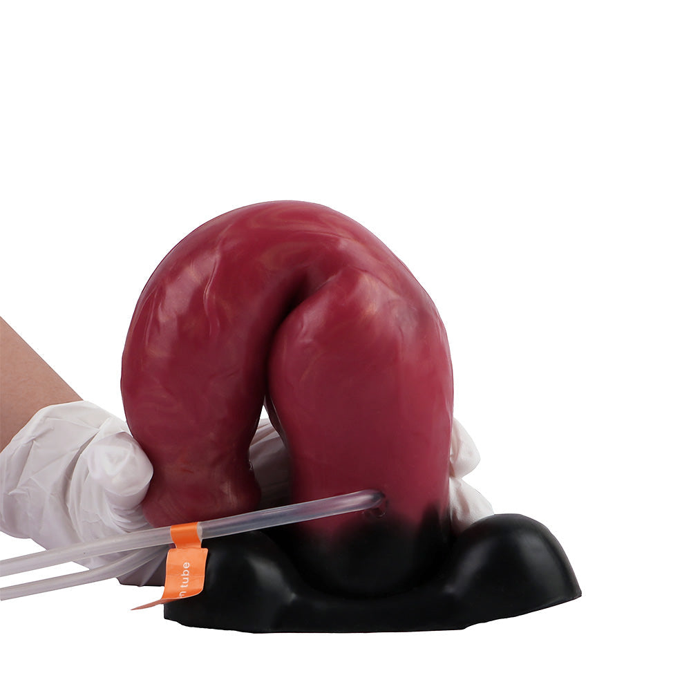 23cm Rode Honden Knot Squirtingdildo Met Inflatable