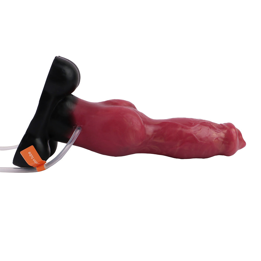 23cm Rode Honden Knot Squirtingdildo Met Inflatable