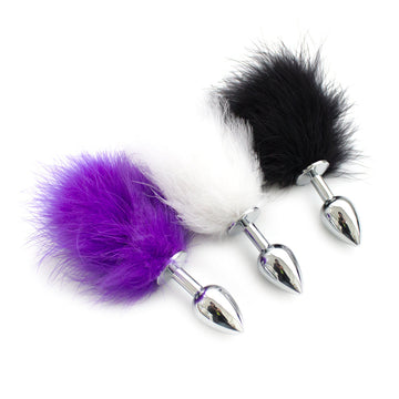 Small Bunny Tail Metal Butt Plug Fantasy