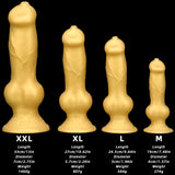 Load image into Gallery viewer, Large Golden Dog Dildo