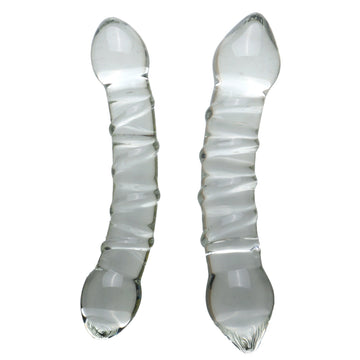Glad Transparant Glazen Doppeldildo