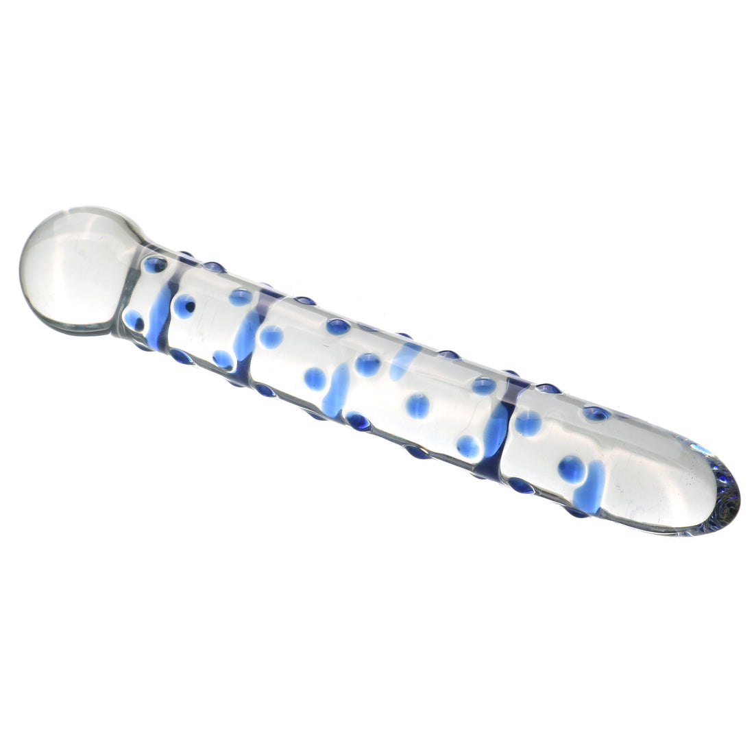 Blauwe Glass Dildo Met Puntige Structuur
