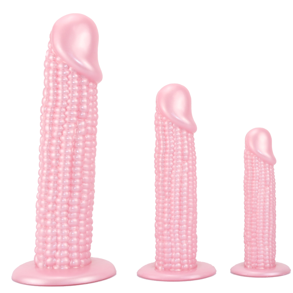 Zachte Siliconen Maïskolf Anaal Dildo met Noppen