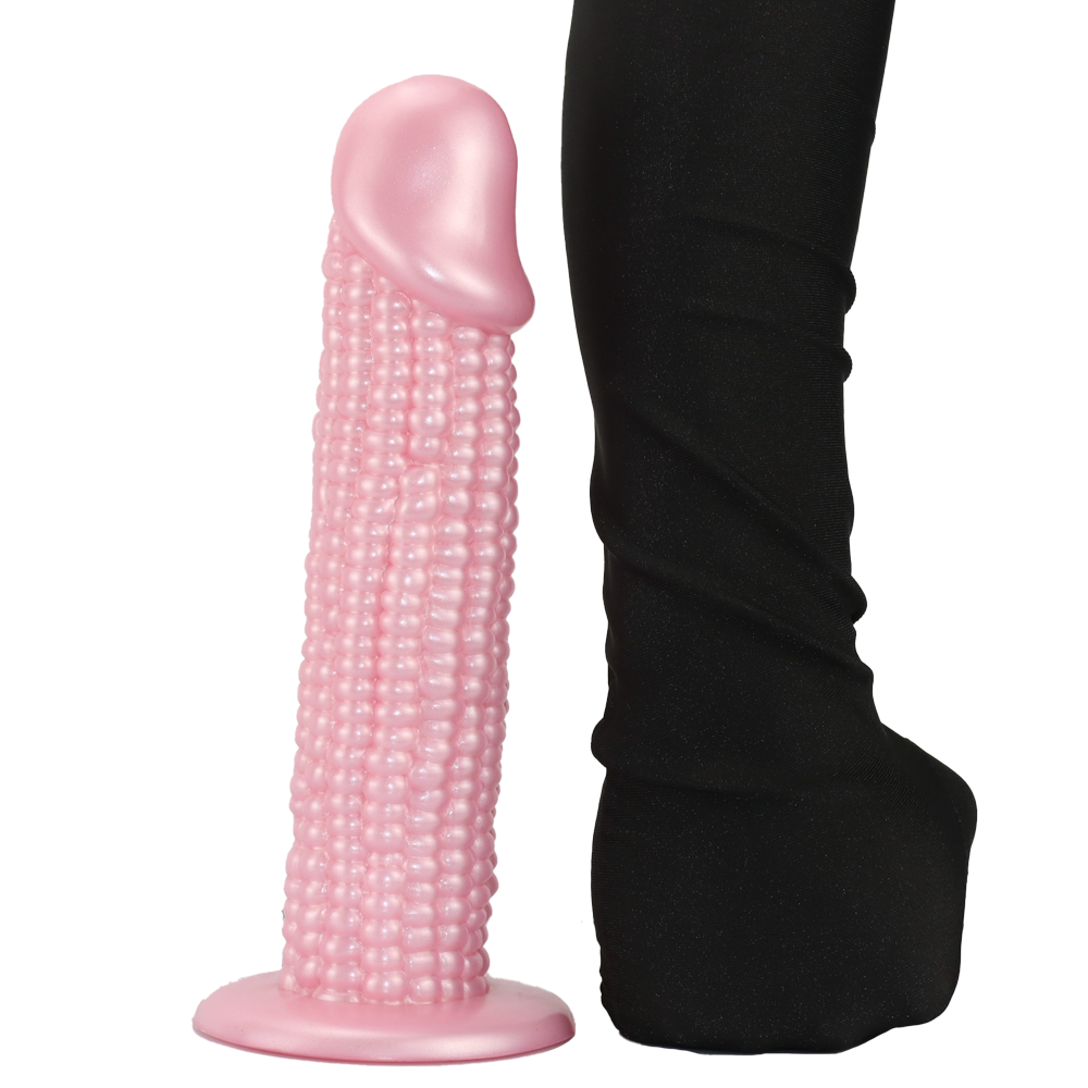 Zachte Siliconen Maïskolf Anaal Dildo met Noppen