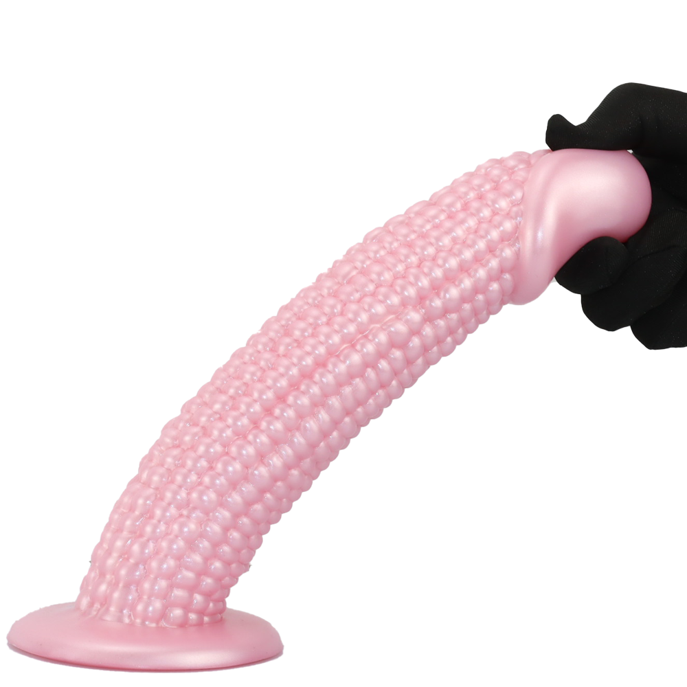 Zachte Siliconen Maïskolf Anaal Dildo met Noppen
