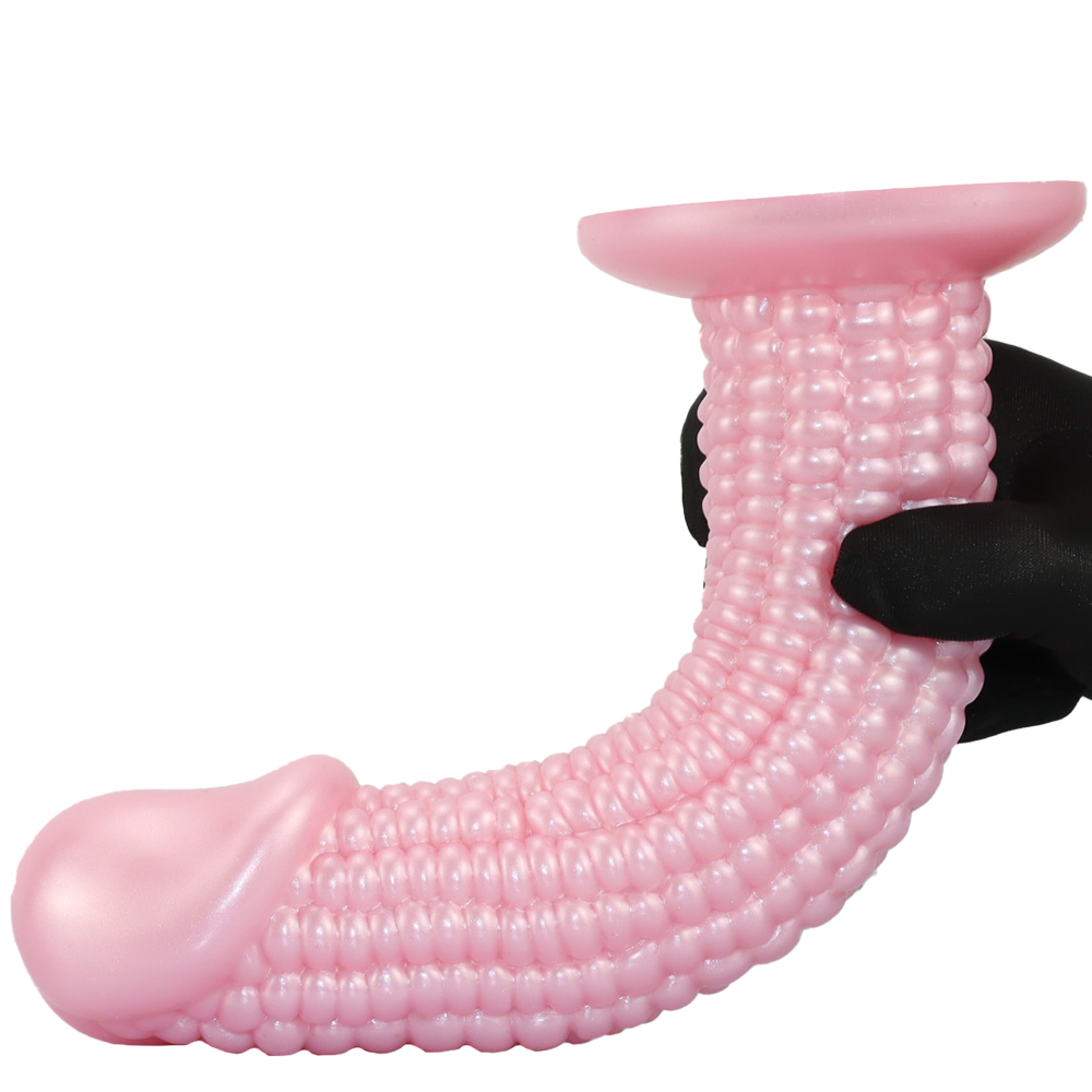 Zachte Siliconen Maïskolf Anaal Dildo met Noppen