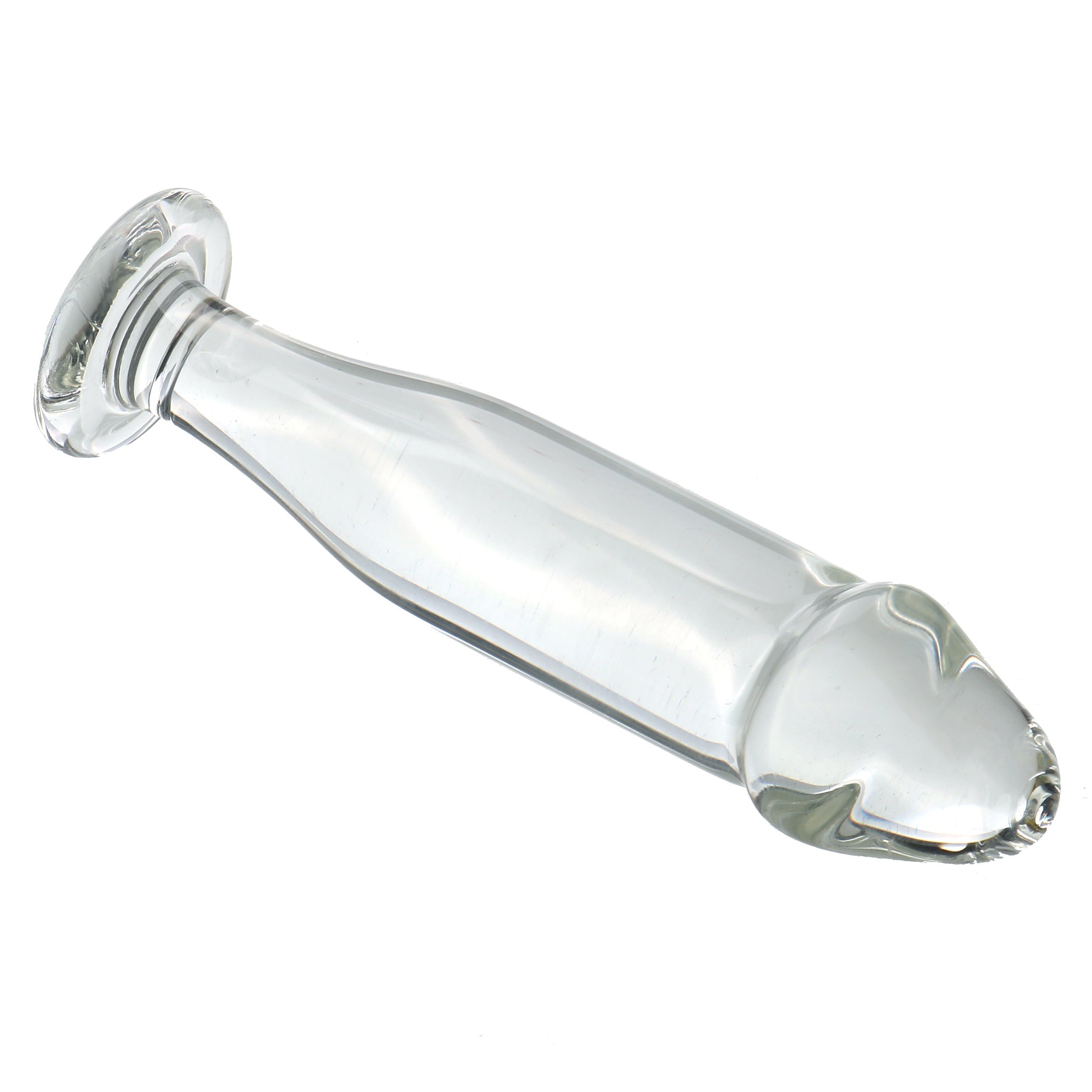 Glazen Dildo Met Anal Design En Transparante Look