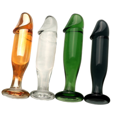 Glazen Dildo Met Anal Design En Transparante Look