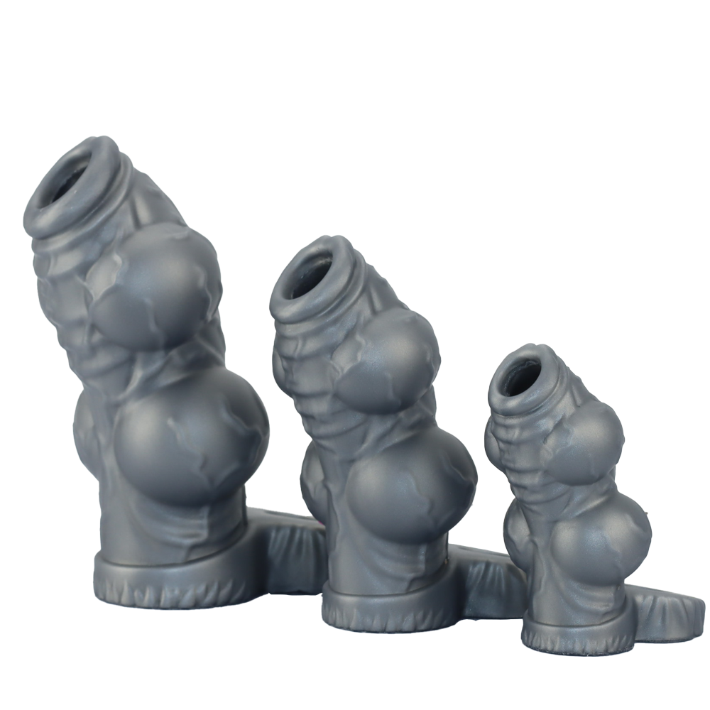 Gray Double Knot Dog Penis Sleeve