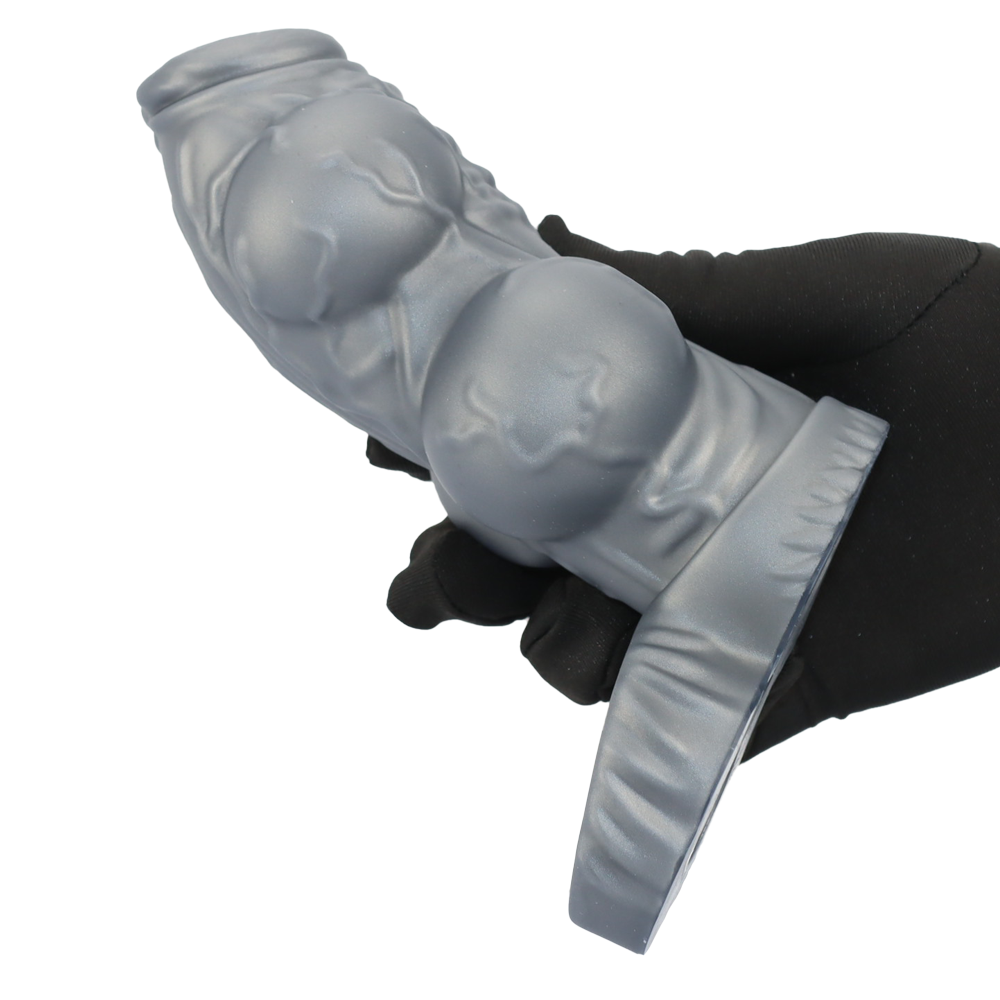 Gray Double Knot Dog Penis Sleeve