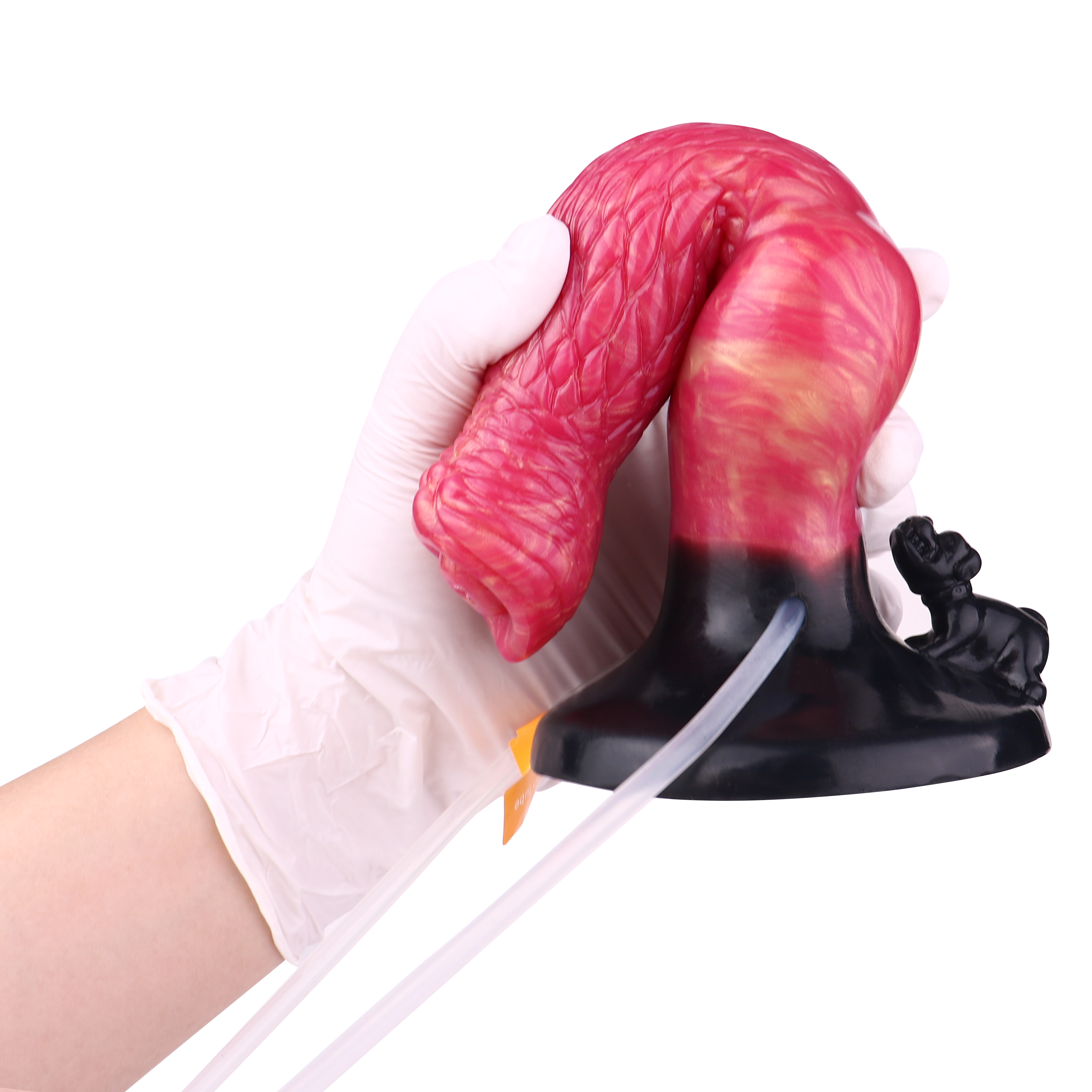 21.7 cm Red Inflatable Ejaculating Dogdildo