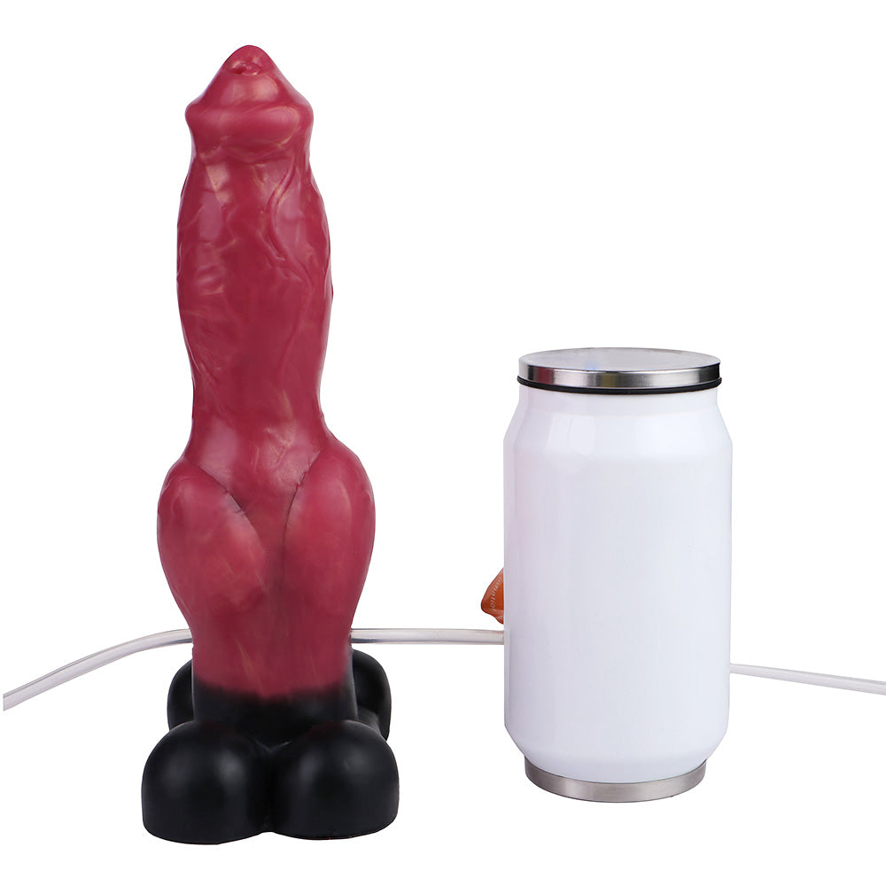23cm Rode Honden Knot Squirtingdildo Met Inflatable