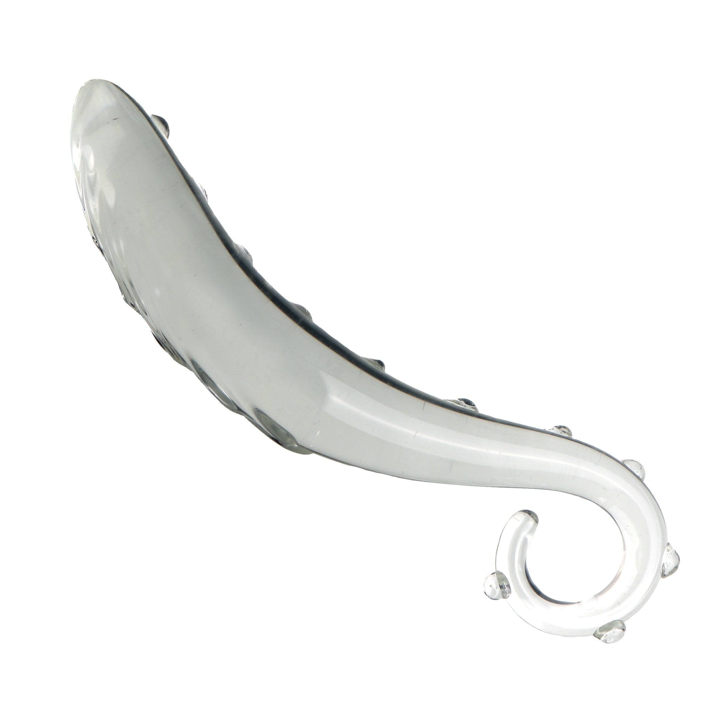 Transparante Glazen Tentakel Dildo met Verhoogde Noppen