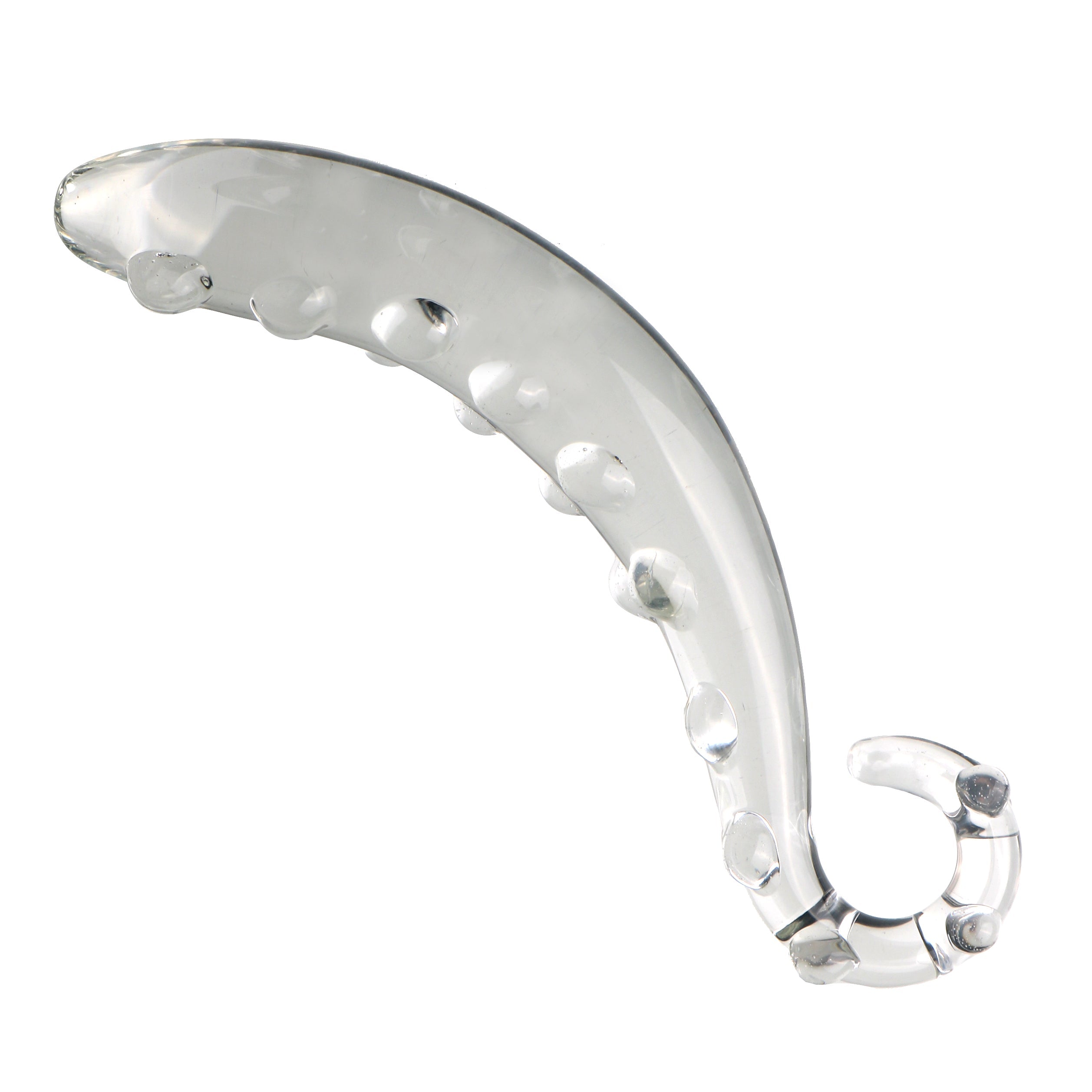 Transparante Glazen Tentakel Dildo met Verhoogde Noppen