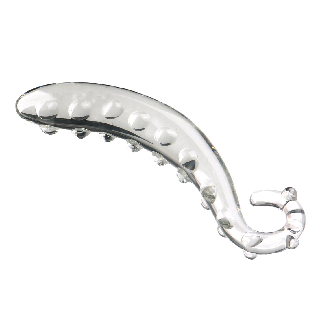 Transparante Glazen Tentakel Dildo met Verhoogde Noppen