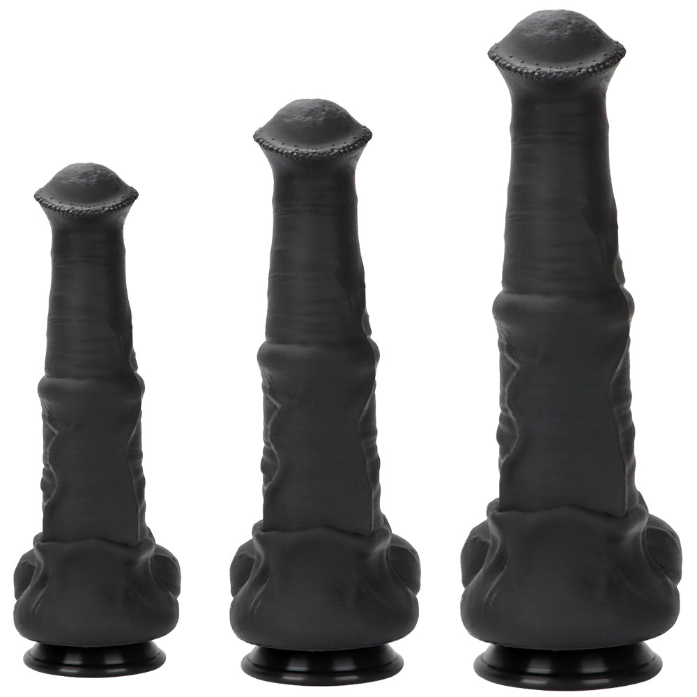 Zwarte Grote Horse Dildo Fantasy 34cm