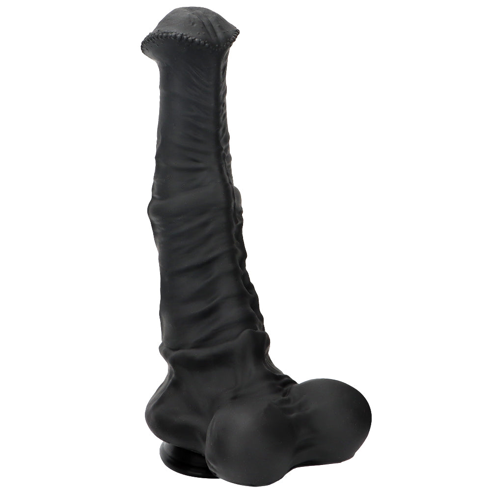 Zwarte Grote Horse Dildo Fantasy 34cm