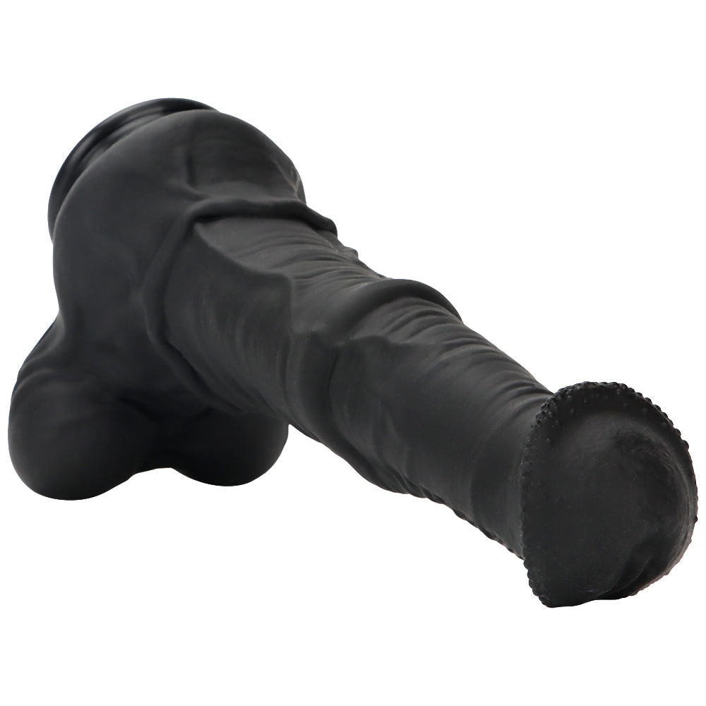 Zwarte Grote Horse Dildo Fantasy 34cm