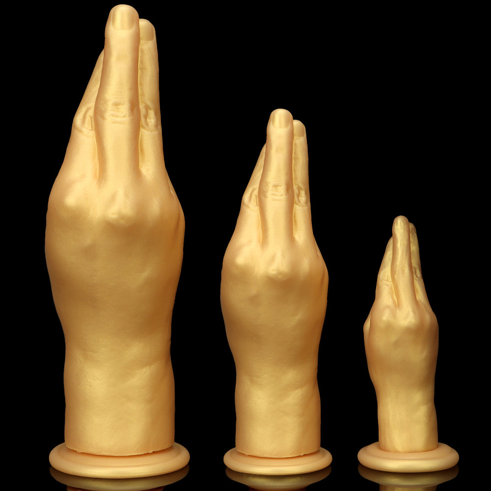 Gouden Siliconen Hand Fisting Dildo Realistisch