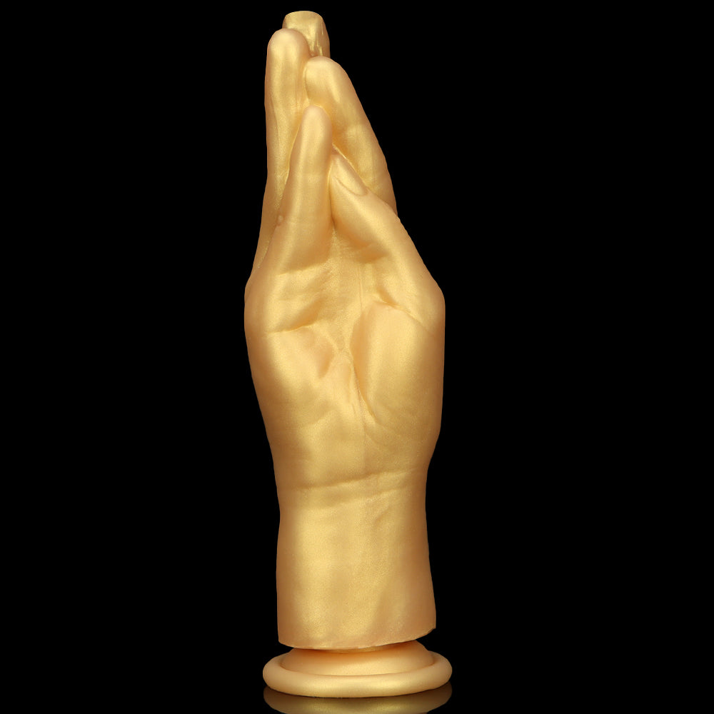 Gouden Siliconen Hand Fisting Dildo Realistisch