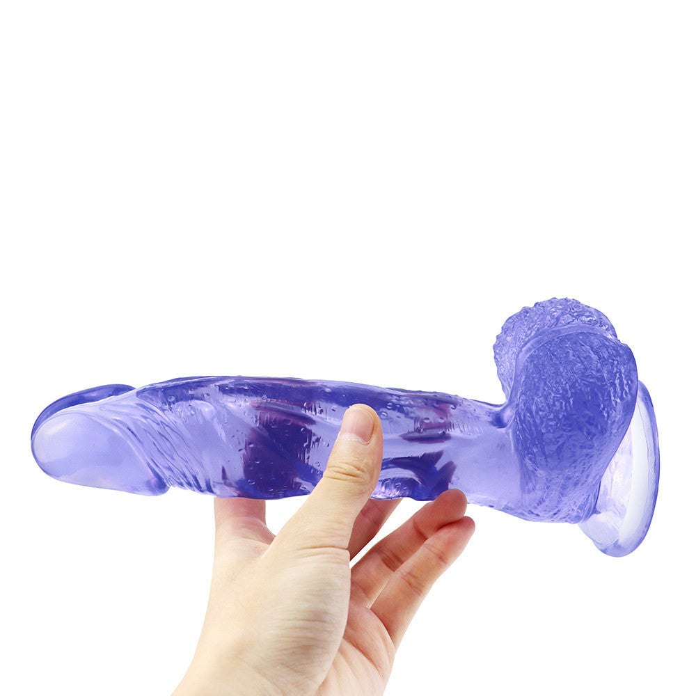 Blauwe Realistische Jelly Dildo met Sterke Zuignap