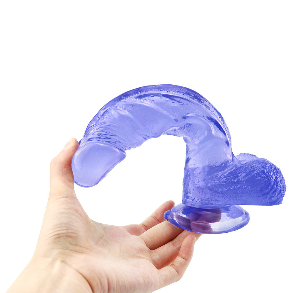 Blauwe Realistische Jelly Dildo met Sterke Zuignap
