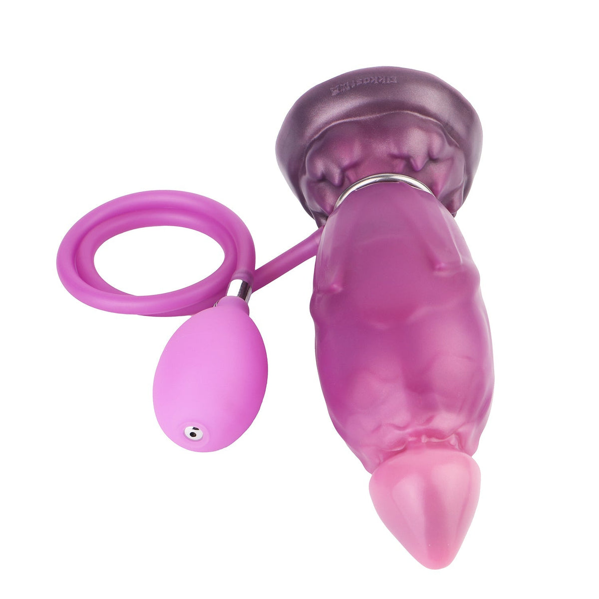 Roze Paarse Monster Textured Inflatable Butt Plug