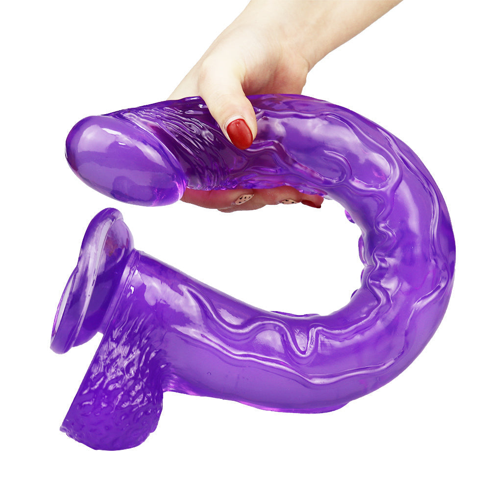 Paarse Extra Lange Jelly Dildo 42 cm