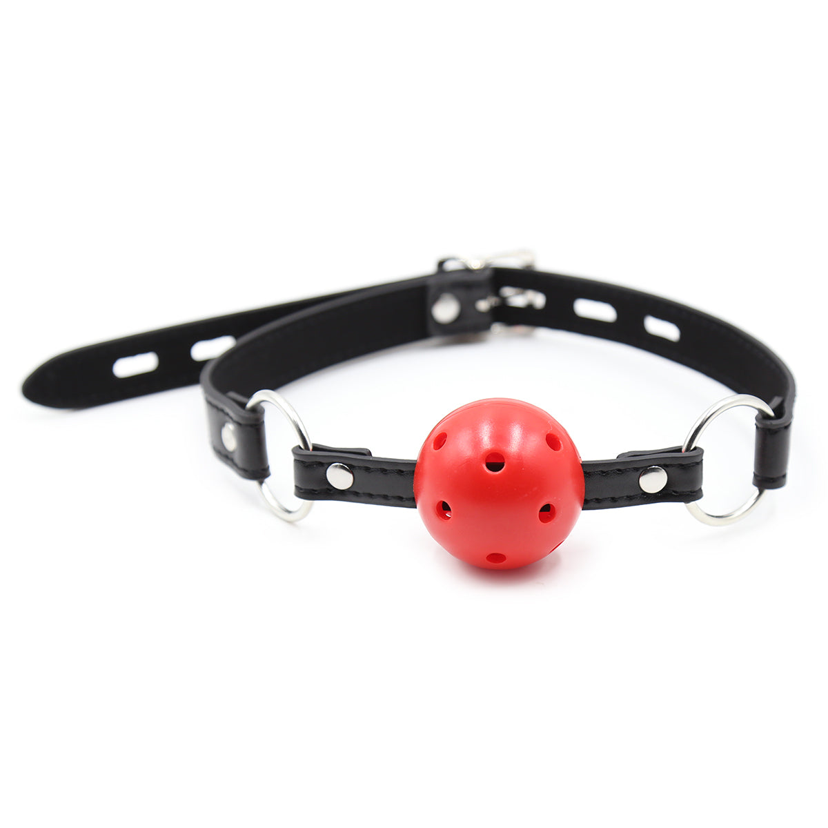 Zwarte Ademende BDSM Ball Gag Voor Bondage