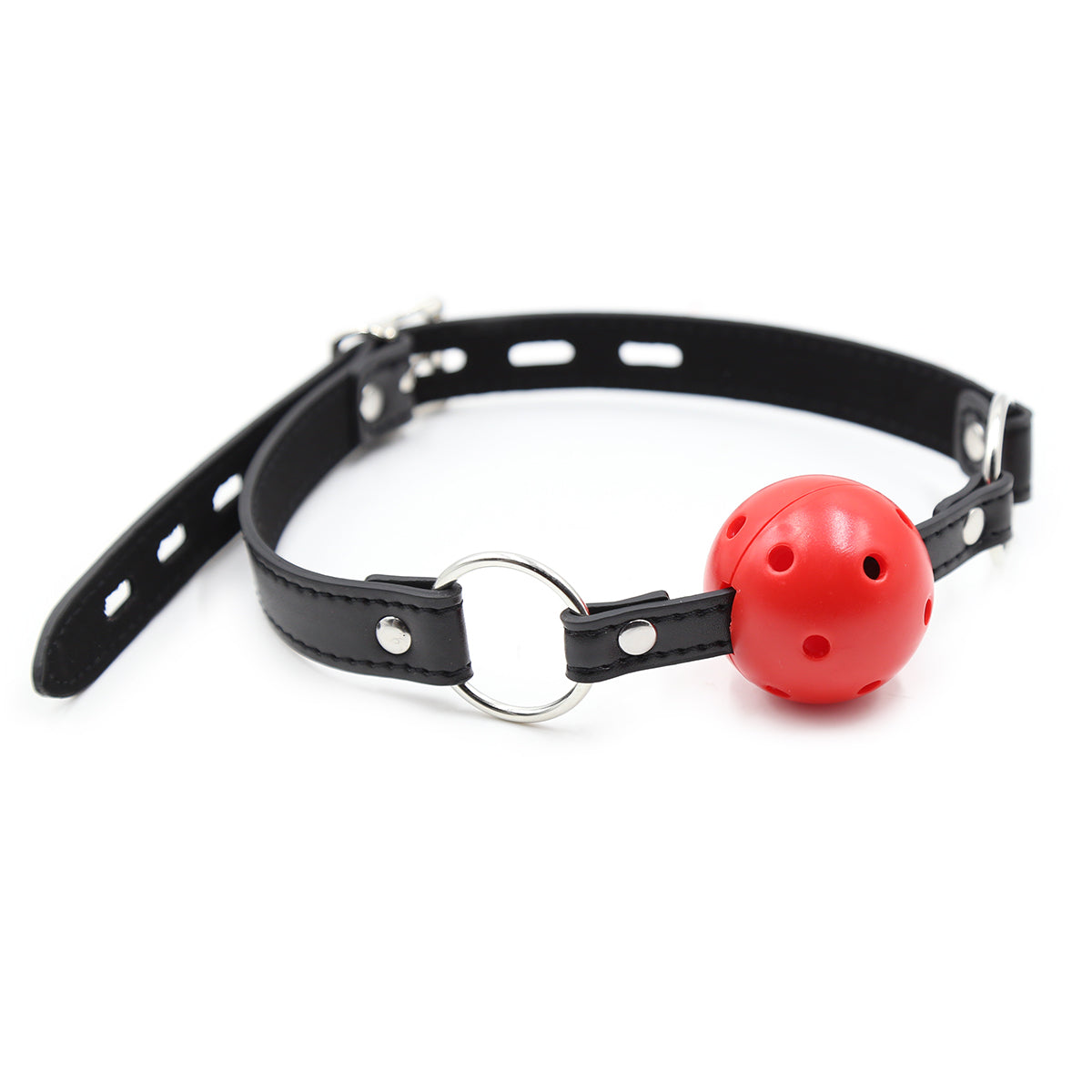 Zwarte Ademende BDSM Ball Gag Voor Bondage