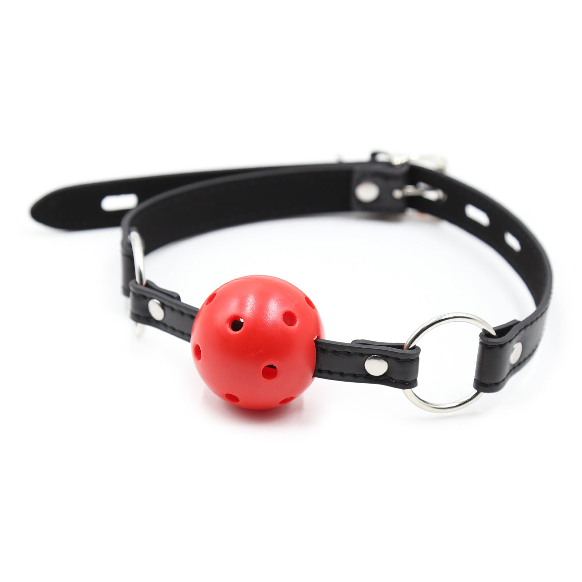 Zwarte Ademende BDSM Ball Gag Voor Bondage