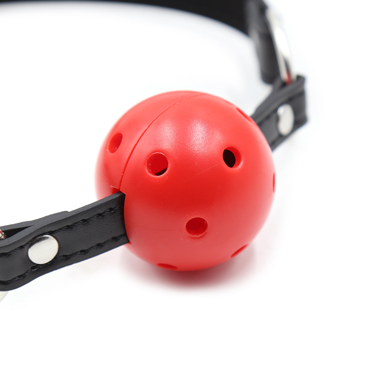 Zwarte Ademende BDSM Ball Gag Voor Bondage