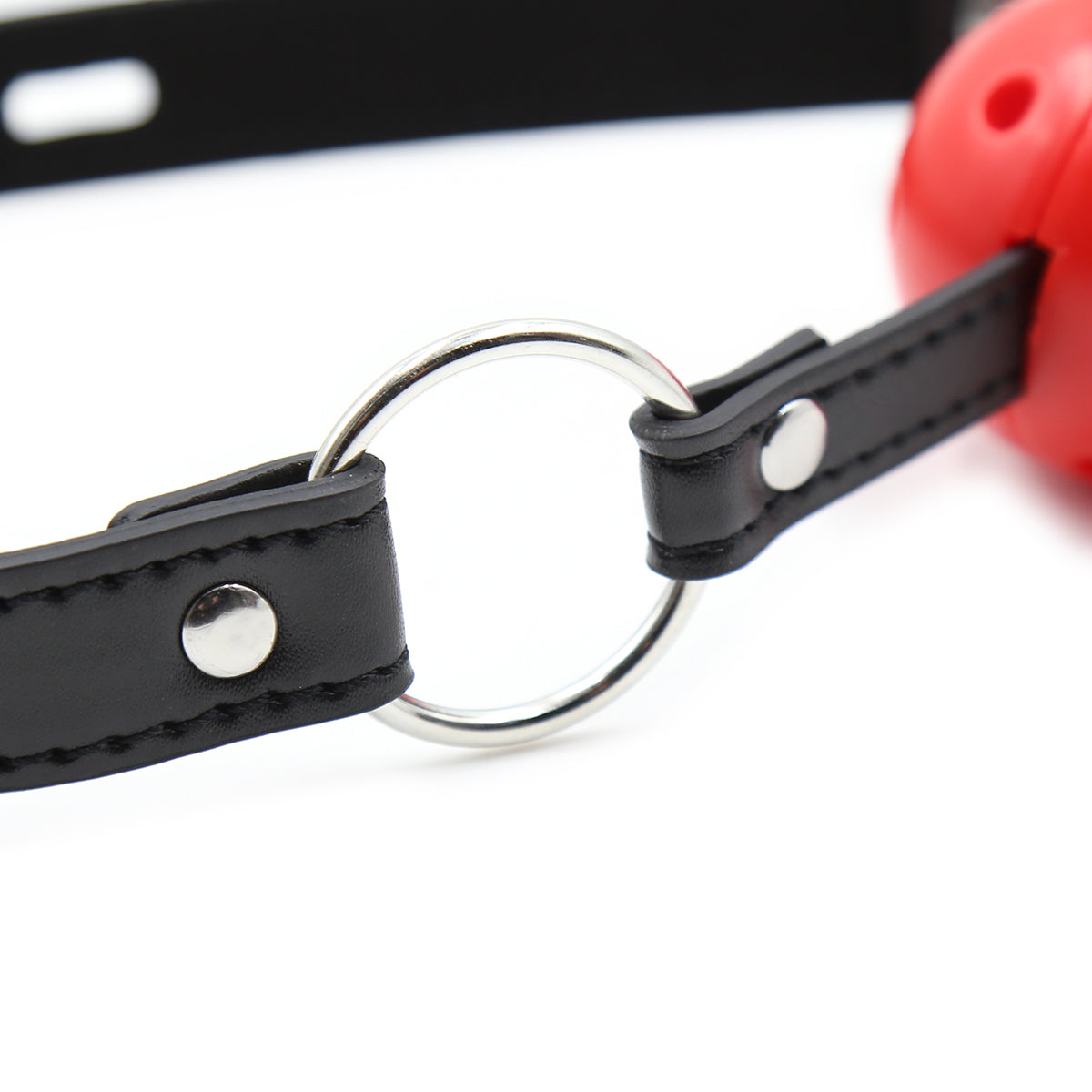 Zwarte Ademende BDSM Ball Gag Voor Bondage
