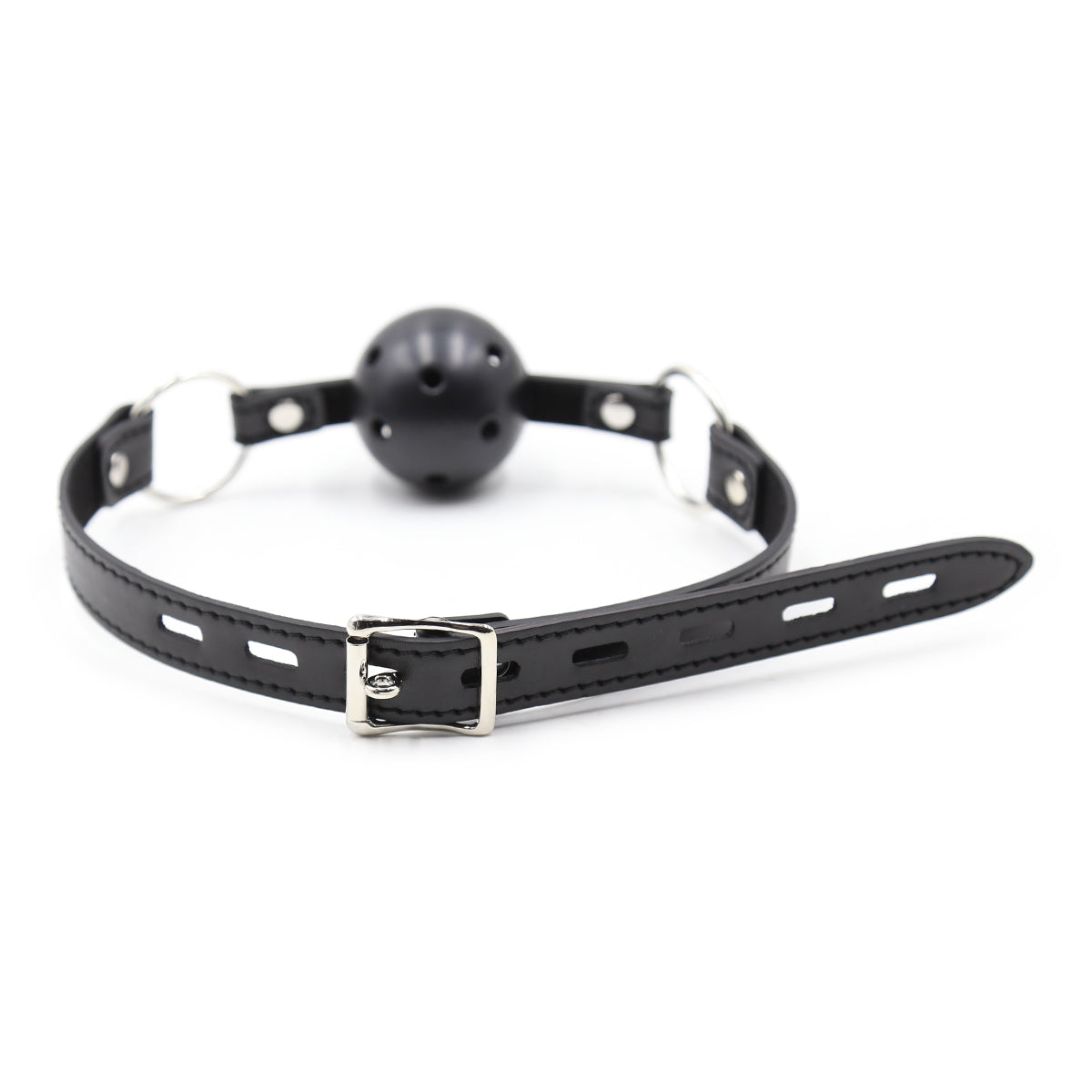 Zwarte Ademende BDSM Ball Gag Voor Bondage