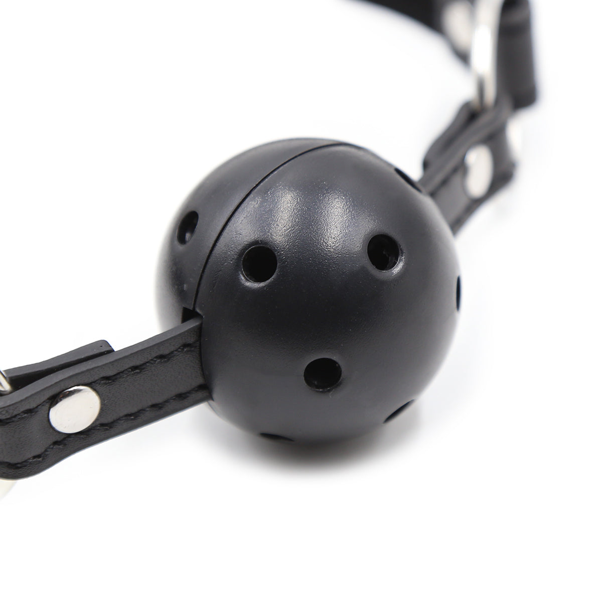 Zwarte Ademende BDSM Ball Gag Voor Bondage